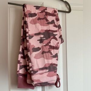 Reflex Small Pink Burgundy Maroon Camo Drawstring Waist Jogger Sweatpants